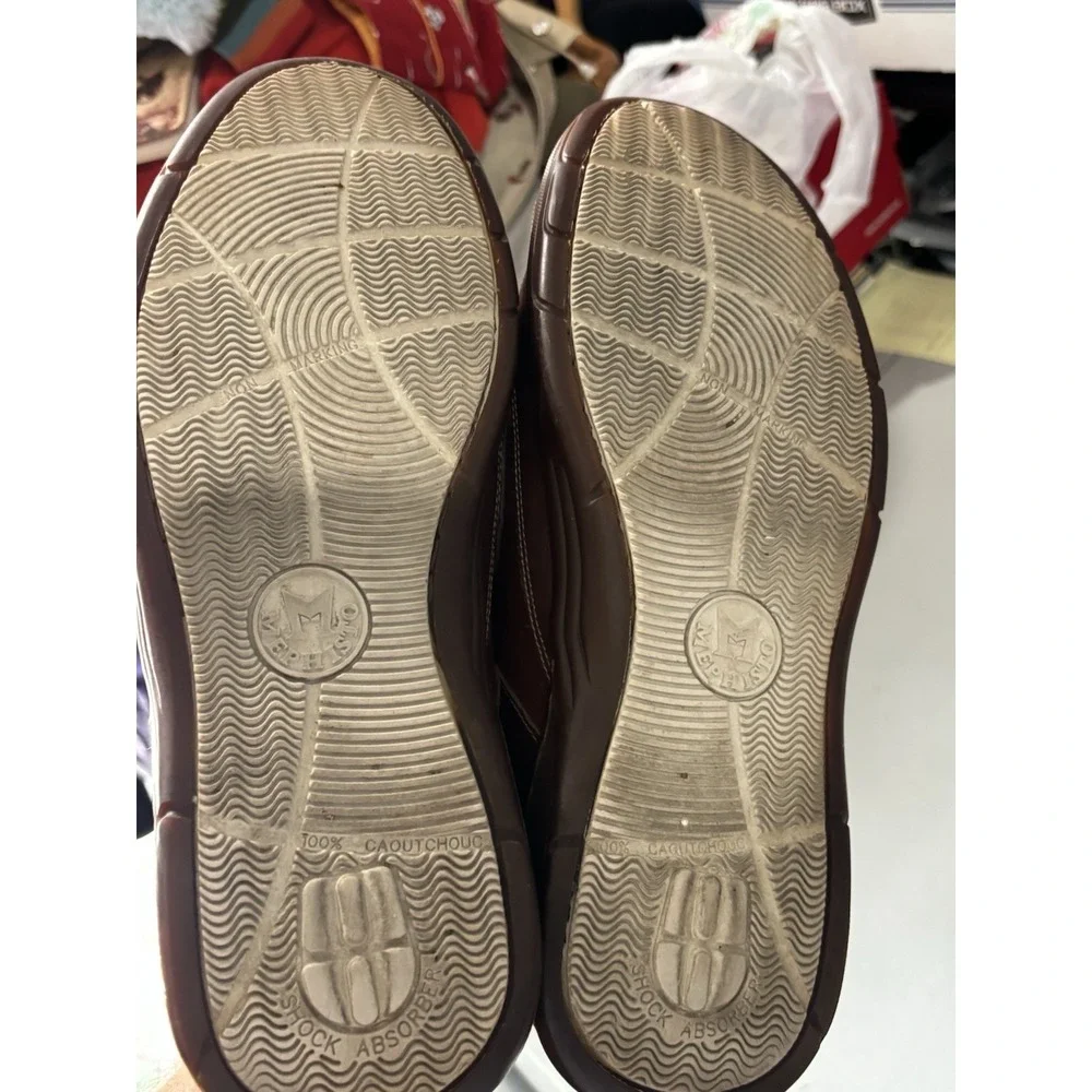 Mephisto Spinnaker Boat Shoes Mens 11 Brown Leather Slip On Comfort Loafers